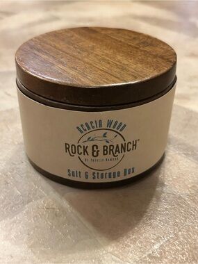 Acacia Salt Cellar Wood Salt Box 3.25x2.5 Inches & Spice Box With Swivel Cover